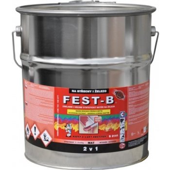 Barvy A Laky Hostivař FEST-B S2141, antikorozní nátěr na železo 0101 světle šedý, 12 kg