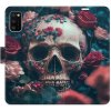 Pouzdro a kryt na mobilní telefon Pouzdro iSaprio Flip s kapsičkami na karty - Skull in Roses 02 Samsung Galaxy A41