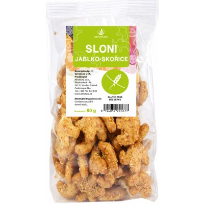 Allnature Sloni jablko + skořice 80 g – Zbozi.Blesk.cz