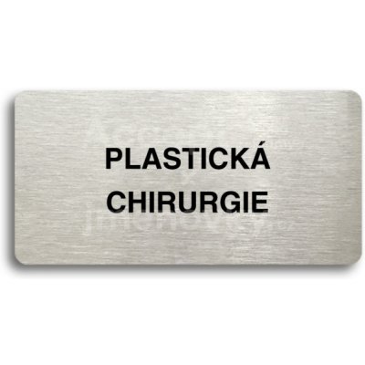 ACCEPT Piktogram PLASTICKÁ CHIRURGIE - stříbrná tabulka - barevný tisk bez rámečku – Sleviste.cz