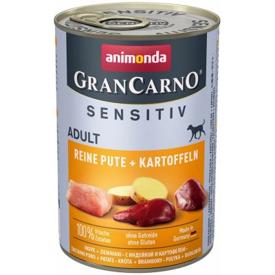 Animonda GranCarno Sensitiv čisté krůtí maso s bramborami 6 x 400 g – Zboží Mobilmania