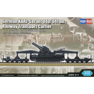 Hobby Boss German KARL-Geraet 040/041 on Railway Transport Carrier 1:72