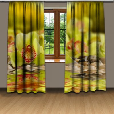 IMPAR Závěsy Zelená orchidej (Rozměr : 140x250, Materiál: Blackout) – Hledejceny.cz