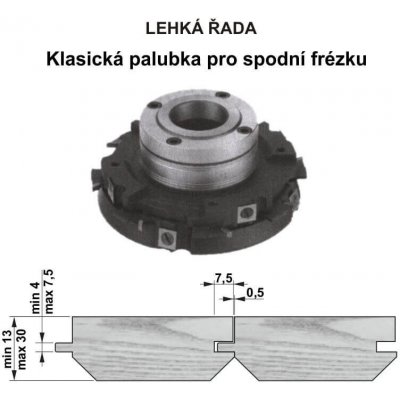 RH+ Sada fréz na pero a drážku s VBD 560 SF 160x30 / 4z - Klasická palubka – Zbozi.Blesk.cz