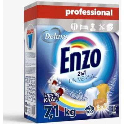 Enzo Deluxe prací prášek Professional 2in1 Universal 7,5 kg 100 PD – Zboží Dáma