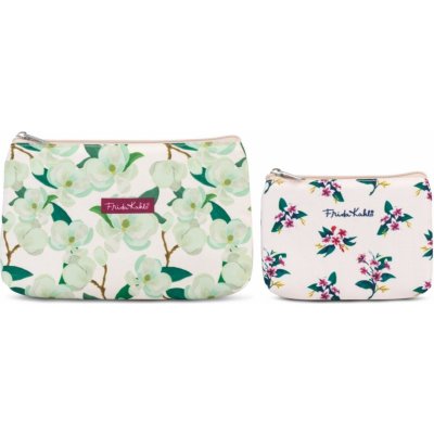 Frida Kahlo set kosmetických tašek S,L 62215-2000 bílá 2 ks – Zboží Dáma
