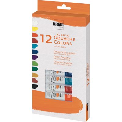 Kreul Kvašové barvy EL Greco Gouache 12 x 12 ml – Zboží Mobilmania