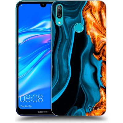 Pouzdro Picasee silikonové Huawei Y7 2019 - Gold blue černé – Zboží Mobilmania