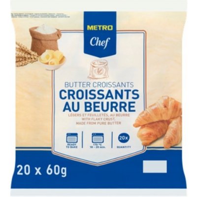 METRO Chef Croissant máslový 20 kusů 1,2 kg – Zboží Dáma