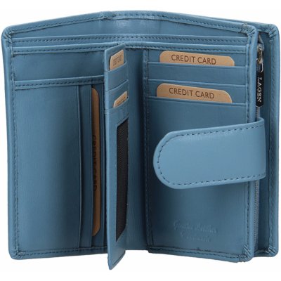 Dámská kožená 50313 světle modrá – Zboží Dáma