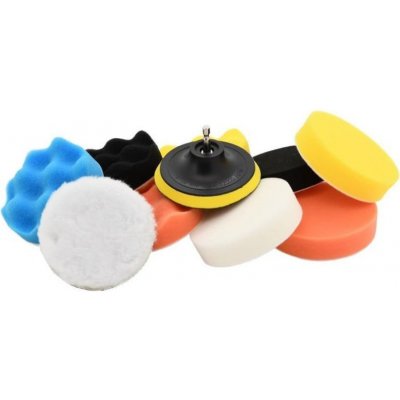 Leštící kotouče sada 10ks s unašečem 10cm Compass 10368 – Zboží Dáma