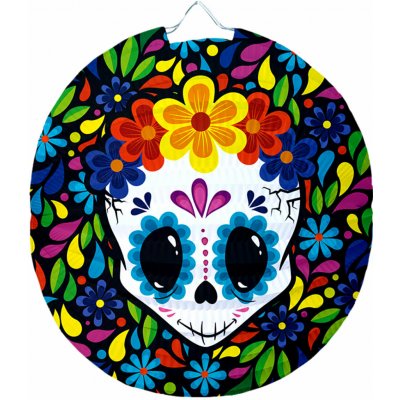 Lampion 25cm kulatý HALLOWEEN lebka Luma – Sleviste.cz