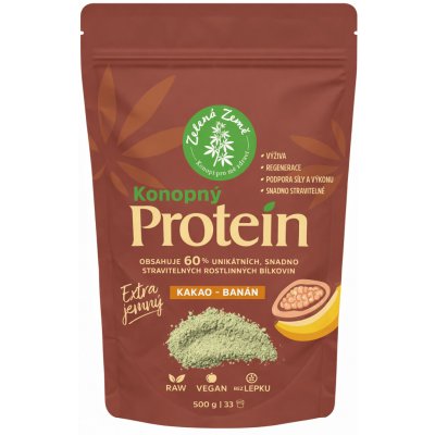 Zelená Země Konopný protein Extra jemný 500 g – Zboží Dáma