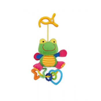 Baby Mix žabka plyšová hračka s chrastítkem