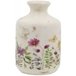 Béžová antik keramická váza s květy Avignon - Ø 11*17,5 cm - Chic Antique – Hledejceny.cz