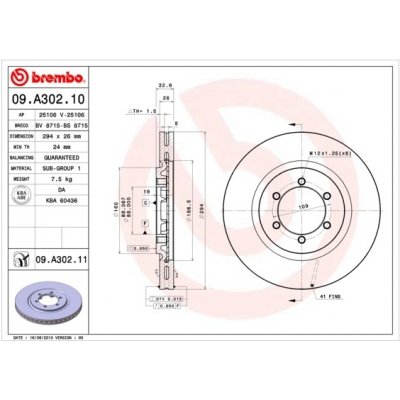 Brzdový kotouč BREMBO 09.A302.10