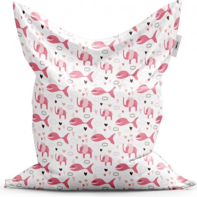 SABLIO Růžové rybky a sloni 150 x 100 cm – Sleviste.cz