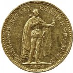 Uherská mincovna Zlatá mince Desetikoruna Františka Josefa I. Uherská ražba 1910 3,387 g – Zboží Mobilmania