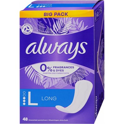 Always Daily Protect Long slipové vložky bez parfemace 48 ks