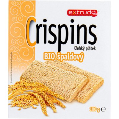 Extrudo Chlebíček vícezrnný špaldový Crispins Bio 100 g – Zboží Mobilmania