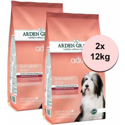 Arden Grange Adult Salmon & Rice 2 x 12 kg – Hledejceny.cz