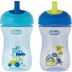 Chicco hrneček Advanced s hubičkou ve tvaru brčka modrý 266 ml – Zboží Mobilmania