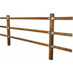 DŘEVĚNÁ OHRADA - typ LUX II. - v. 150 cm - 3x svlak – Sleviste.cz