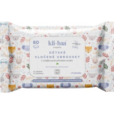 Kii-baa Organic Dětské vlhčené ubrousky 80 ks – Sleviste.cz