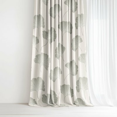 Goldea bavlněný závěs - listy ginkgo 200x150 cm – Hledejceny.cz