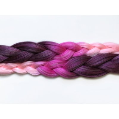 Kanekalon Easy Braid a Miss Rola Barva: 33/HOTPLUM/L-PINK (brown-pink shaded, ombré hnědá-růžová), Značka: Miss Rola – Zboží Dáma
