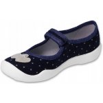 Befado 114Y545 dívčí balerínky tm. modré srdce – Zboží Mobilmania