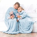 DecoKing Dětská deka s rukávy Lazy světle modrá – Hledejceny.cz