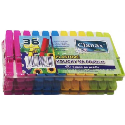 Maják Clanax kolíčky na prádlo plastové barevné 36 ks – Zboží Dáma