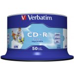 Verbatim CD-R 700MB 52x, AZO, printable, spindle, 50ks (43438) – Zboží Živě