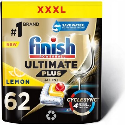 Finish Ultimate Plus Kapsle do myčky Lemon 62 ks – Hledejceny.cz