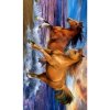 Ručník Carbotex Horses Seaside BRM013742 plážová osuška barevná 70 x 140 cm