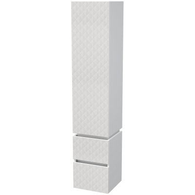 Intedoor Skříňka vysoká, š.35 cm, 2 zásuvky, 1 dveře levé, pyramidy bílá mat STORM 3D SV 35 1D2Z L B073 STORM 3D SV 35 1D2Z L B073 STORM 3D SV 35 1D2Z L B073