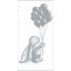 Osuška pro miminko Veba dětská osuška Nora veselý zajíček 70 x 140 cm šedá