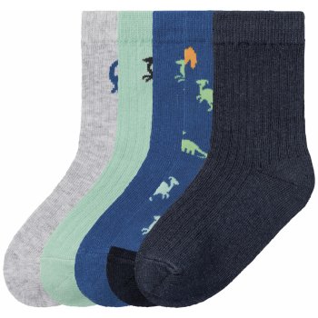Lupilu Chlapecké ponožky s BIO bavlnou, 5 párů šedá / modrá / zelená / navy modrá