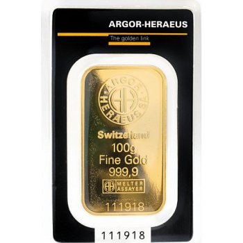Argor-Heraeus zlatý slitek kinebar 100 g