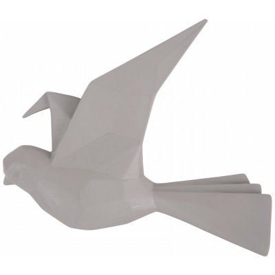 PRESENT TIME Velký nástěnný věšák Origami Bird – šedá – Zboží Dáma