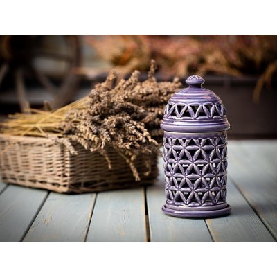Vanya aroma lampa květ života levandule keramika 21 cm – Sleviste.cz