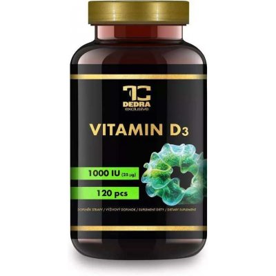 Dedra Vitamin D3, 1000 IU 120 kapsul – Hledejceny.cz