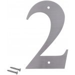 Číslo domovní 2, s otvory, broušená nerez AISI304 – Zbozi.Blesk.cz