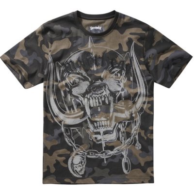 Tričko Brandit Motörhead warpig print dark camo – Zboží Dáma