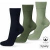 Happy Feet HF-29 Bavlněné pánské ponožky 3páry modrá/zelená