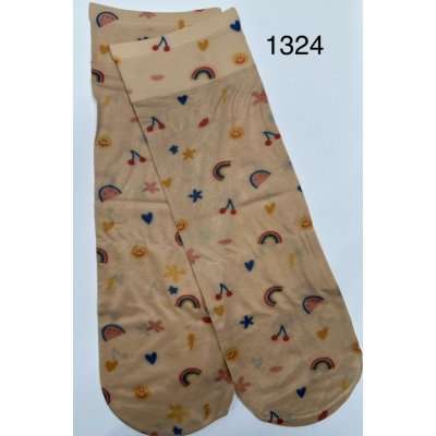 Dámské ponožky s potiskem 1324 béžová