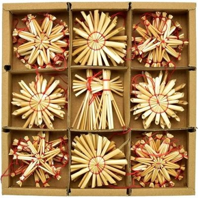 Dommio Slaměné ozdoby 36 ozdob – Sleviste.cz