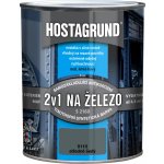Barvy a laky Hostivař HOSTAGRUND 2v1 NA ŽELEZO S2160 0,6L 0110 šedá střední