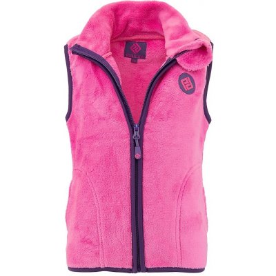 Pidilidi vesta dívčí chlupatá se stojáčkem PD1140-03 růžová – Zboží Dáma